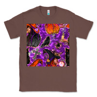Chestnut halloween witch seamless pattern Classic Tee - BundleAndBundleShop