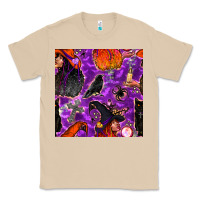 Mushroom halloween witch seamless pattern Classic Tee - BundleAndBundleShop