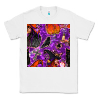 White halloween witch seamless pattern Classic Tee - BundleAndBundleShop