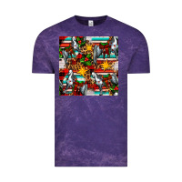 Cloud Purple christmas horse leopard tartan Vintage Tee - FaDigitalArtStudio