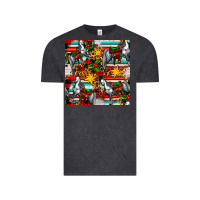 Vintage Black christmas horse leopard tartan Vintage Tee - FaDigitalArtStudio