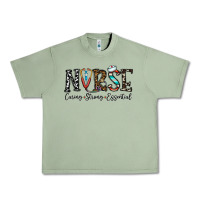Oil Green nurse caring strong essential Urban Heavy Tee - CowhideDigitalArt