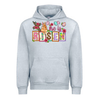 Heather Grey He is risen Urban Hoodie - NancyCooperArtShop
