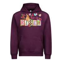 Mauve Wine He is risen Urban Hoodie - NancyCooperArtShop