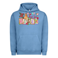 Pigment Pebble Blue He is risen Urban Hoodie - NancyCooperArtShop