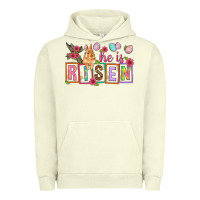 Pigment Pistachio He is risen Urban Hoodie - NancyCooperArtShop