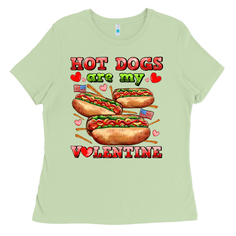 Hot Dogs Are My Valentine Ladies Tee by AdoDesignShop | Teevron