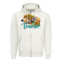 Oatmeal Heather Western Teacher Pencil Zipper Hoodie - LillyAllenDesigns
