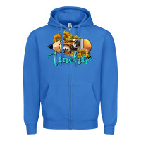 True Royal Western Teacher Pencil Zipper Hoodie - LillyAllenDesigns