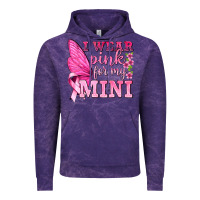 Cloud Purple I Wear Pink For My Mini with Butterfly Vintage Hoodie - texasbilliewilder