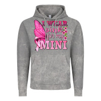 Cloud Rock I Wear Pink For My Mini with Butterfly Vintage Hoodie - texasbilliewilder