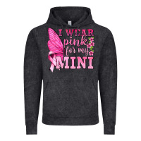Vintage Black I Wear Pink For My Mini with Butterfly Vintage Hoodie - texasbilliewilder