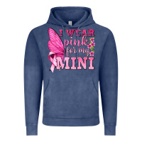 Vintage Denim I Wear Pink For My Mini with Butterfly Vintage Hoodie - texasbilliewilder