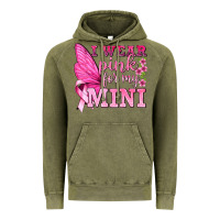 Vintage Olive I Wear Pink For My Mini with Butterfly Vintage Hoodie - texasbilliewilder