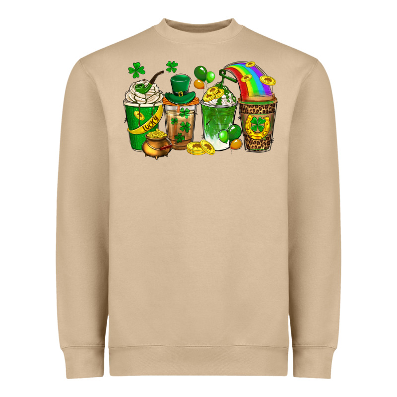 St. Patricks Day Coffee Drinks Heavyweight Sweatshirt by Neo Western | Teevron