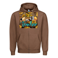 Chestnut Western Teacher Pencil With Sunflowers Zipper Hoodie - LillyAllenDesigns