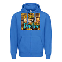 True Royal Western Teacher Pencil With Sunflowers Zipper Hoodie - LillyAllenDesigns