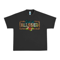 Pigment Black she is blesssed floral Urban Heavy Tee - BarkalooDesign