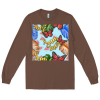 Chestnut summer and leaf seamless pattern Long Sleeve Tee - BundleAndBundleShop