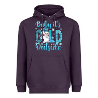 Plum baby its cold outside Heavyweight Hoodie - NancyCooperArtShop