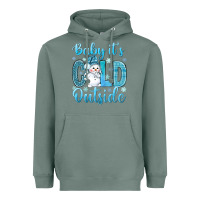 Sage baby its cold outside Heavyweight Hoodie - NancyCooperArtShop