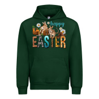 Foreset Green Happy Easter with Cowboy Urban Hoodie - NancyCooperArtShop