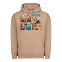 Pigment Burro Happy Easter with Cowboy Urban Hoodie - NancyCooperArtShop