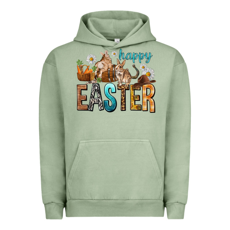 Happy Easter With Cowboy Urban Hoodie by NancyCooperArtShop | Teevron