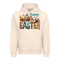 Sandshell Happy Easter with Cowboy Urban Hoodie - NancyCooperArtShop