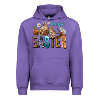 Tulip Happy Easter with Cowboy Urban Hoodie - NancyCooperArtShop