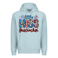 Blue Mist little miss firecracker 4th of july Premium Hoodie - Artiststas