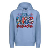 Colony Blue little miss firecracker 4th of july Premium Hoodie - Artiststas