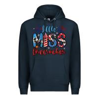 Navy little miss firecracker 4th of july Premium Hoodie - Artiststas