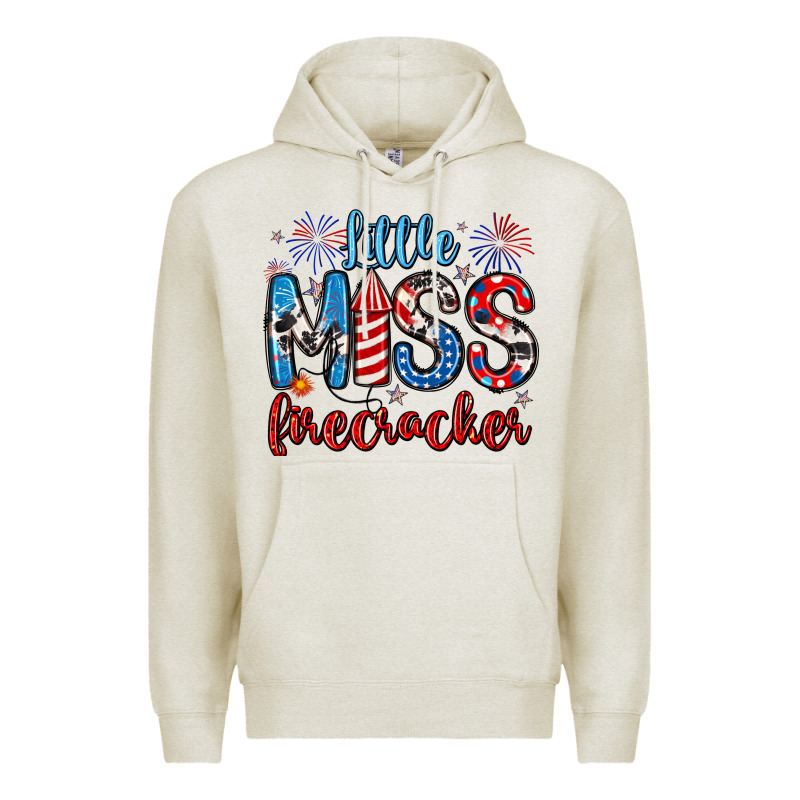 Little Miss Firecracker 4th Of July Premium Hoodie by Artiststas | Teevron