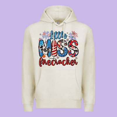 Little Miss Firecracker 4th Of July Premium Hoodie Designed By Artiststas