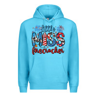 Ocean Blue little miss firecracker 4th of july Premium Hoodie - Artiststas