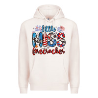 Pale Pink little miss firecracker 4th of july Premium Hoodie - Artiststas