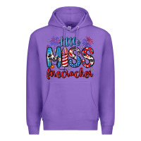 Purple little miss firecracker 4th of july Premium Hoodie - Artiststas