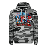 Slate Camo little miss firecracker 4th of july Premium Hoodie - Artiststas