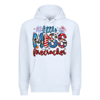 White little miss firecracker 4th of july Premium Hoodie - Artiststas