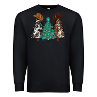 Black cowhide with gemstones trees Premium Sweatshirt - MaliasSmallBusiness