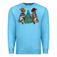Ocean Blue cowhide with gemstones trees Premium Sweatshirt - MaliasSmallBusiness