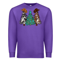 Purple cowhide with gemstones trees Premium Sweatshirt - MaliasSmallBusiness