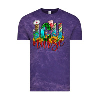 Cloud Purple christmas icu nurse Vintage Tee - FaDigitalArtStudio