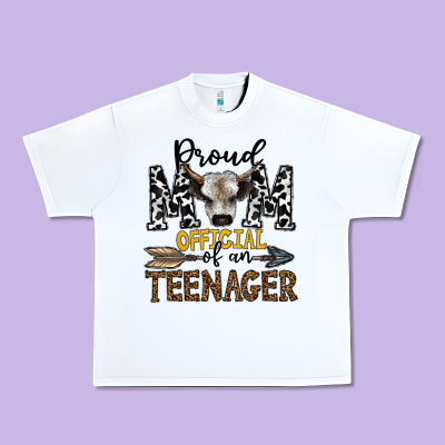 Proud Mom Official Of An Teenager Urban Heavy Tee Designed By Cowhidedigitalart