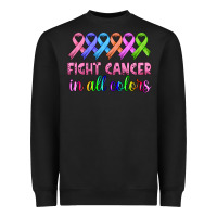 Black fight cancer in all colors Heavyweight Sweatshirt - HRA Design Shop
