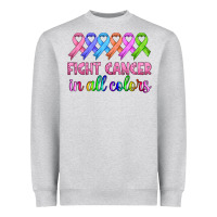 Heather Grey fight cancer in all colors Heavyweight Sweatshirt - HRA Design Shop