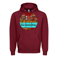 Burgundy (preview)custom christmas ornament Zipper Hoodie - Jasminsmagicworld