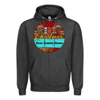 Charcoal Heather (preview)custom christmas ornament Zipper Hoodie - Jasminsmagicworld