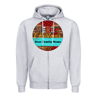 Heather Grey (preview)custom christmas ornament Zipper Hoodie - Jasminsmagicworld